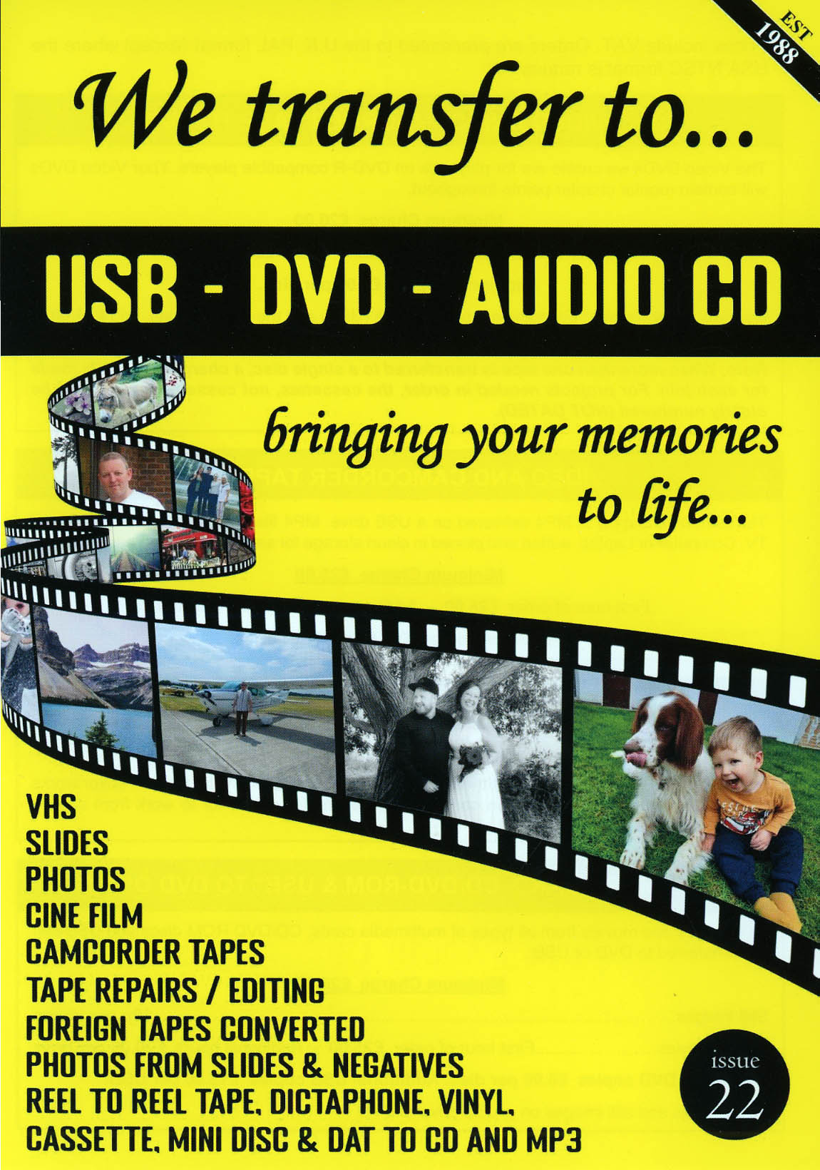 Transfert VHS sur DVD - USB  Vidéo, Film, Photo, Audio, Diapo, etc.